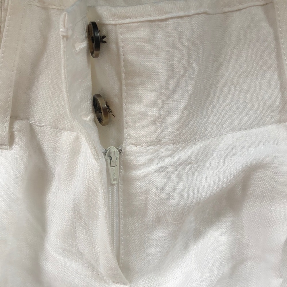 LOFT White Linen shorts size 6 - Picture 7 of 7